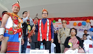 The Governor of Arunachal Pradesh, Shri JP Rajkhowa and First Lady Smti. Rita Rajkhowa  attend the Oriah Festival celebration at Mopin Solung Ground, Itanagar on 16th February 2016. 